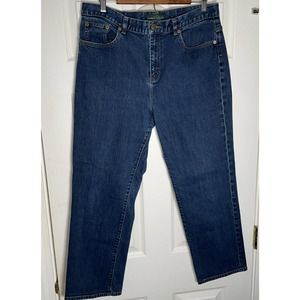 Ralph Lauren Jeans LRL Blue Denim 14 Classic Straight Woman’s Curvy High Rise